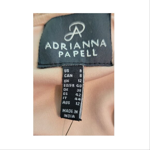 Adrianna Papell Coral Sequin Beaded Gown, Womens Size 8 - Picture 7 of 10